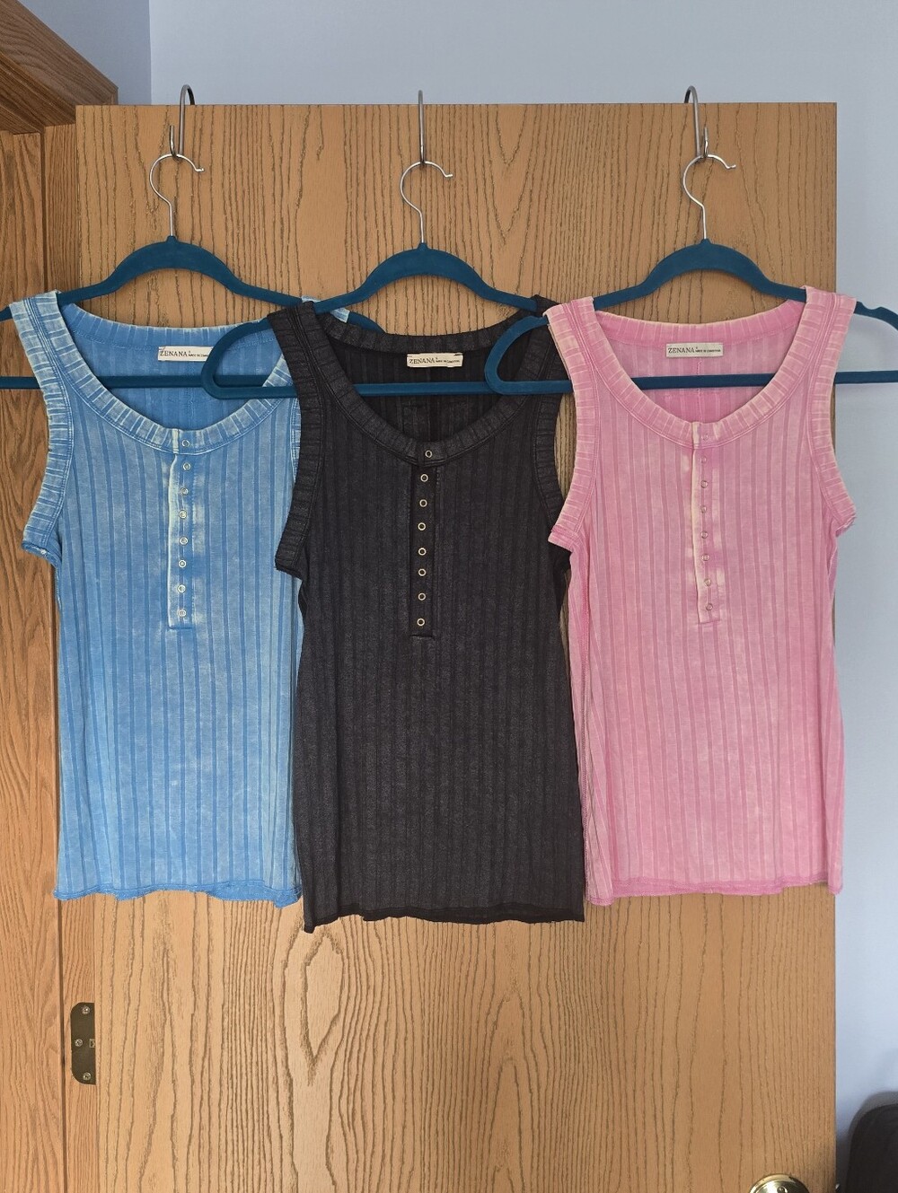 Zenana Vintage Soft Ribbed Tank Top Bundle. 3 Tanks